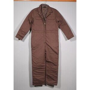 Vintage Sears Brown Zip Up Work Leisure Coverall Michael Meyers Jumpsuit L 16-18